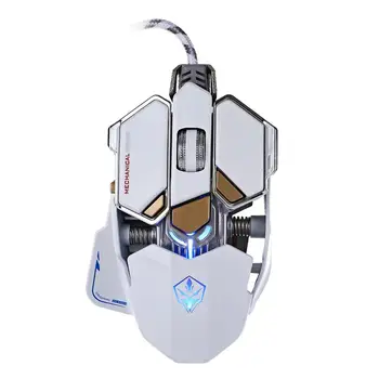 

4000DPI Optical USB Wired Gaming Mouse 10 Buttons Mechanical Metal Stylish Mouse For Gaming Contest Computer Mouse