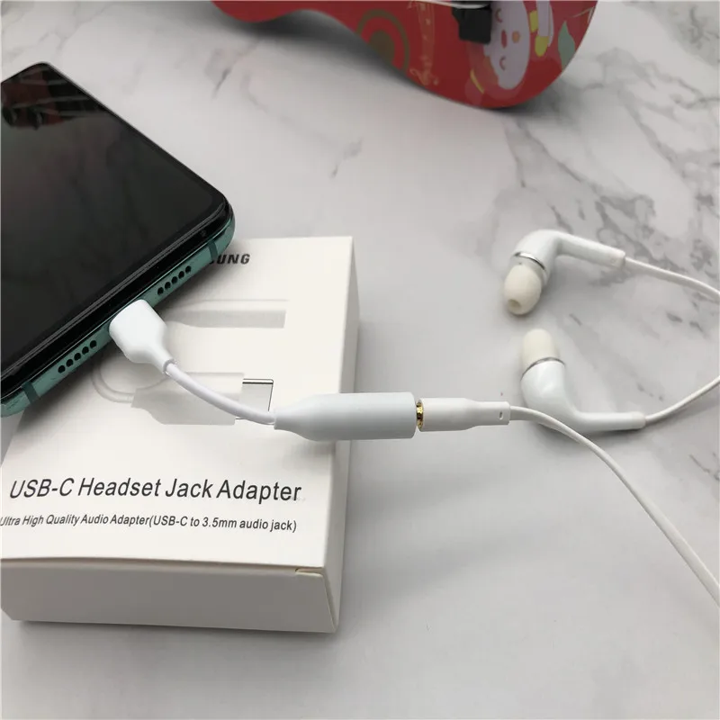 samsung usb type C адаптер для наушников 3,5 мм аудио кабель для наушников Galaxy A60 A6S A80 A8S Note10/10Pro N9700