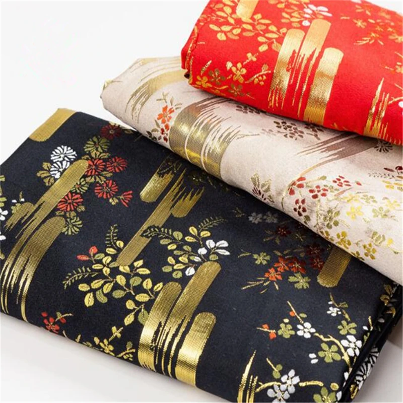 Metallic Jacquard Brocade Polyester Tang Han Suit Japanese Style Design DIY Bag Garment Fabric