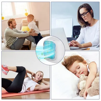 

Mini USB Air Cooler Home Desktop Small Refrigeration Air Conditioning Portable Mobile Three-speed Adjustable Humidifier Fan