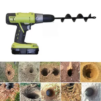 

Planting Auger Spiral Twist Drill Ground Drill Mining Tool Cutting Hole Saw Garden Electrical Accessories Gardening Plant