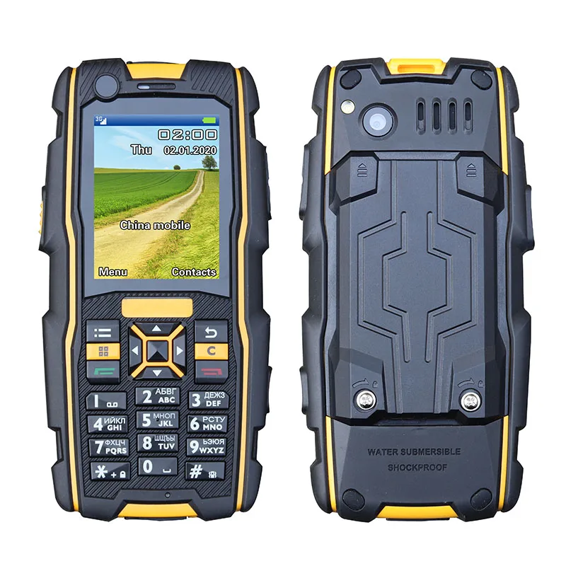 Сотовые телефоны с защитой от влаги IP67 3G WCDMA GSM ударопрочный SOS мобильный телефон
