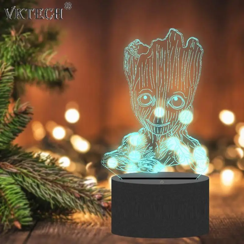 3D Дерево человек RGB красочный меняющийся ночной Светильник USB сенсорный прикроватный Настольный светильник светодиодный ночник украшение дома подарок на день рождения