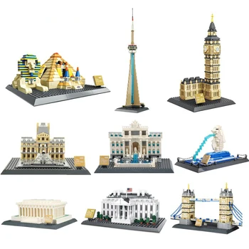 

Famous Architecture Building Blocks Model World Classic City Bricks Model New York Kids Toys Gifts Compatible with Brands
