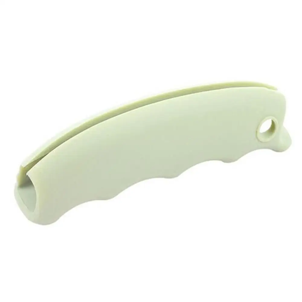 2pcs Silicone Bag Lifter Handle Convenient Bag Carrier Shopping Vegetable Basket Carry Tool Effort-saving Handle Lift - Цвет: Green