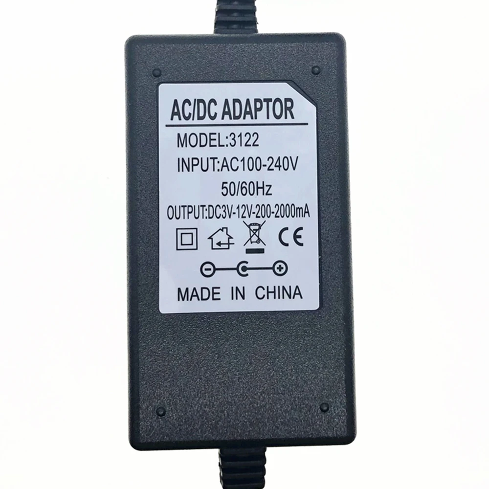 Питание Регулируемый AC к DC 3V 9V 12V 24V 36 V 1A 2A Питание адаптер Универсальный 3, 9, 12, 24 В, 36 В, Вольт 1A 2A ленточная Светодиодная лампа