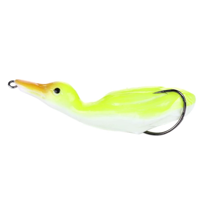 

3D Top WaterDuck Fishing Lure Soft Bait 10.5Cm Duck Lures Baits with Treble Hooks Artificial Swimbaits Yellow