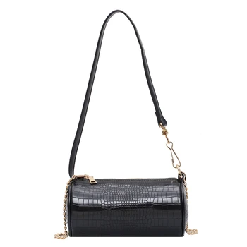 

High Quality Fashion Stone Pattern PU Leather Crossbody Bags for Women 2020 Round Shoulder Messenger Bag Female Luxury Handbags