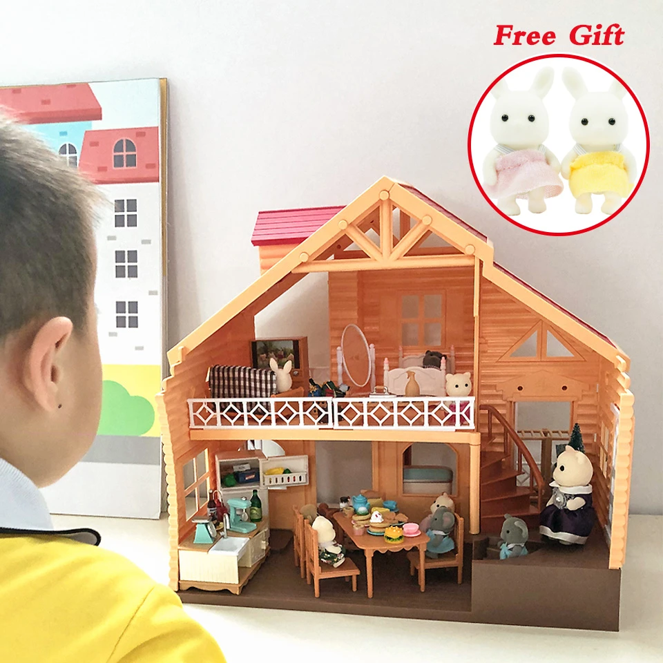 Muebles de casa de muñecas para niños, accesorios para casa de muñecas en miniatura, juguetes niños, regalos de cumpleaños, decoración familiar de animales del bosque, 1/12|Figuras de acción| - AliExpress