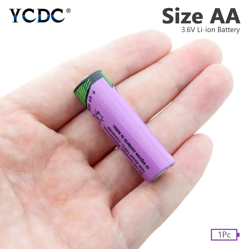 

YCDC AA Battery TL-5903 SL-760 ER14500 3.6V 2400mAh For Meters PLC Industrial Lithium Li-ion Cell High Capacity Replacement
