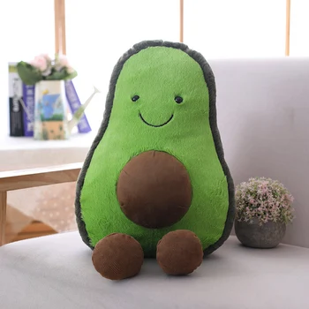 

22-45cm Sitting height Cartoon dark green avocado stuffed plush cushion soft plush avocado pillows the gift for kids