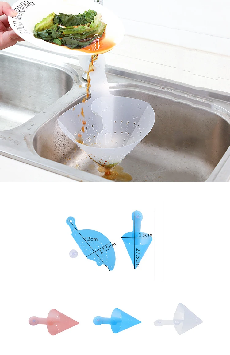 Household Kitchen Utensils Suction Cup Dish Basket Food Waste Sink Drain Basket Filter Plug Kitchen Basket Filter Plug