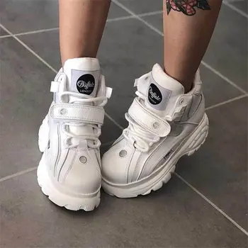 Top Quality Genuine Leather shoes platform london Women Casual Sneakers imitacion Brand Luxury Dad shoes ST487 ST488 1