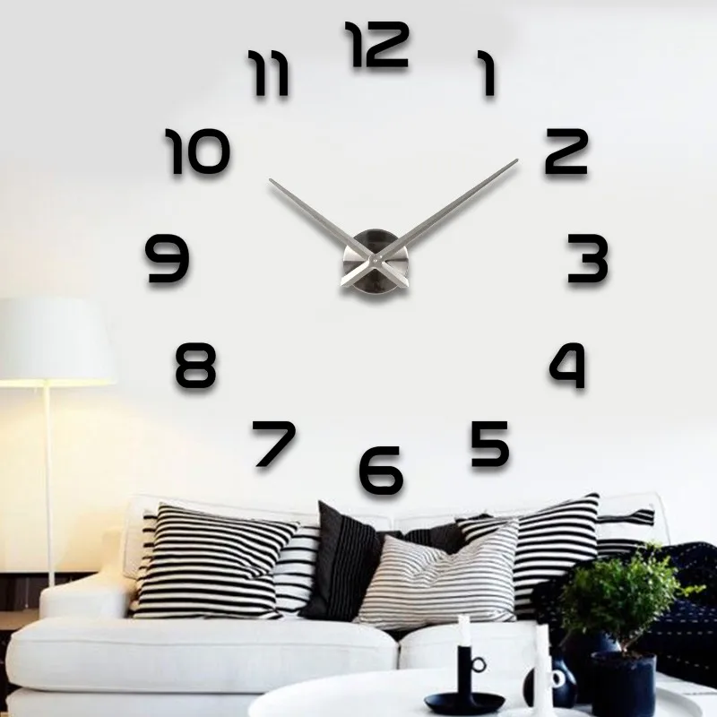 Новые часы настенные часы Horloge 3D DIY акриловые зеркальные наклейки часы украшение для дома гостиная кварцевые иглы