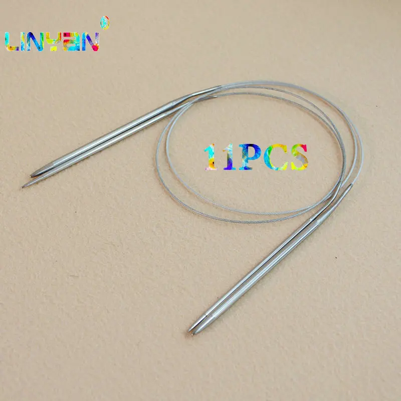 11 шт. Набор круглых игл для свитера вязаные инструменты иглы из нержавеющей стали
