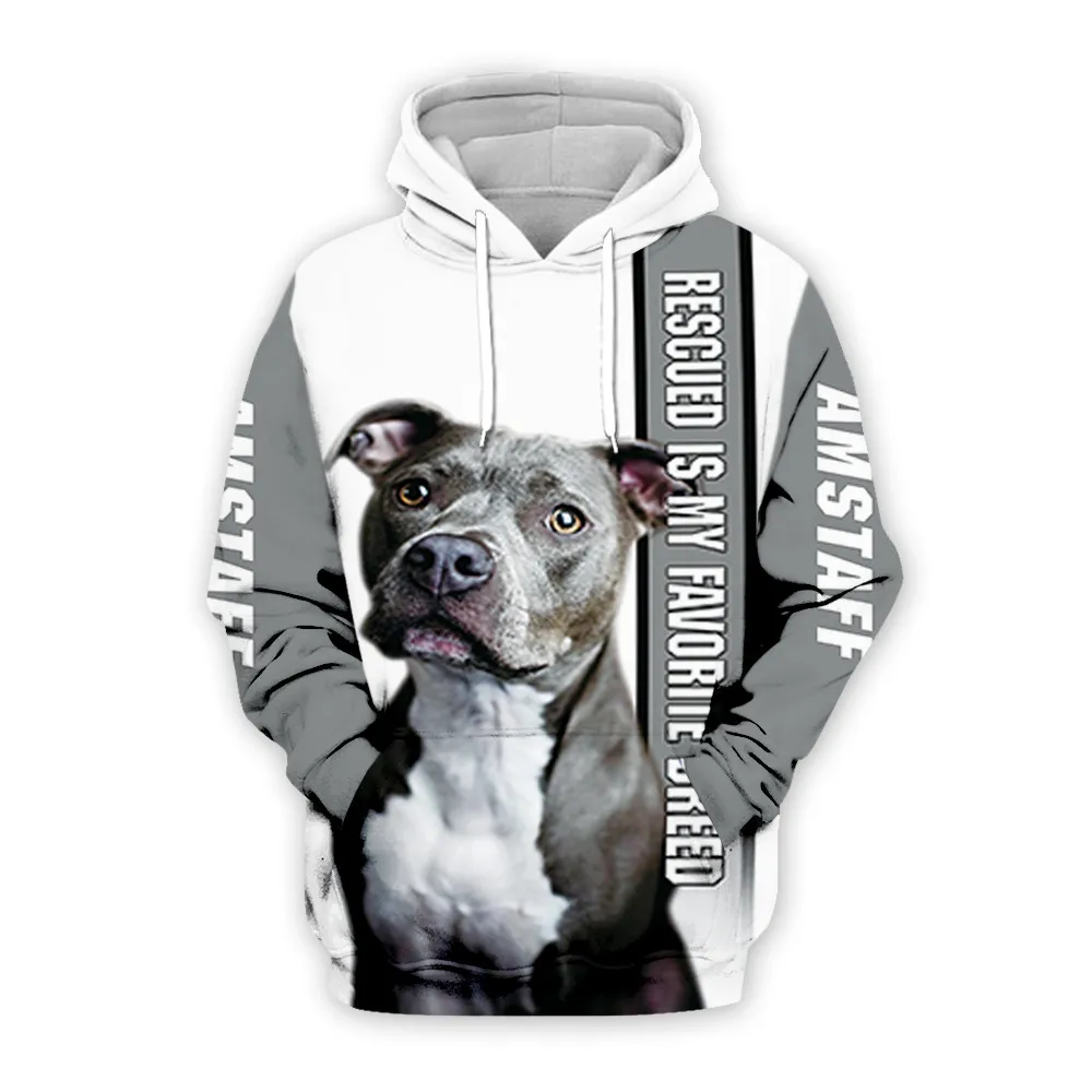 

Rescued Dog 3d print hoodies animal Funny long sleeve Sweatshirts off white Casual Pullover winter Men/women jacket Streetwear