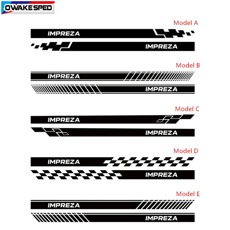Nuoozy Universal Car Side Skirt Decal Stickers - Grey Racing Stripe Graphics (2-Pack), DIY Vinyl Wrap - View #6