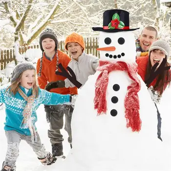 

TOYMYTOY 15PCS Snowman Kit Snowman Decorating Dressing Kits Winter Holiday Outdoor Toys Decoration Christmas Gift US SHIPPING