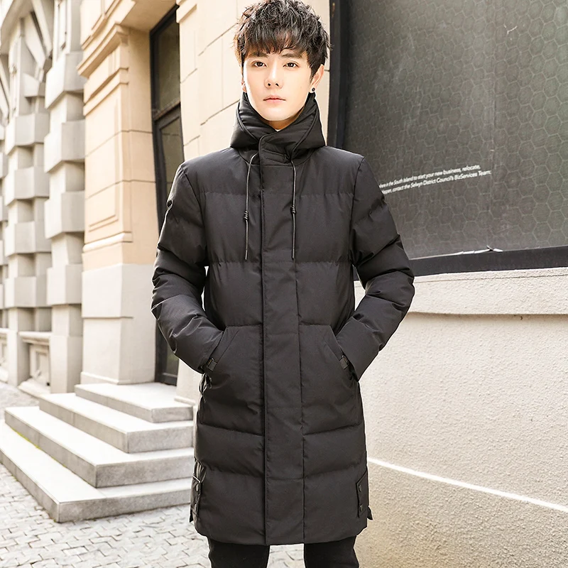 Cotton-padded men long winter coat down cotton-padded jacket plus size down and thick 2021 new winter jacket Snow ski resort