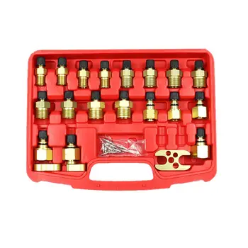 

21Pcs Automotive Air Conditioning Leakage Detection Aluminum Joint Tools and Equipmen Leak Check Plug Maintenance Instrument