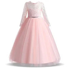 Г., вечерние платья для выпускного вечера с длинными рукавами для девочек-подростков, платье принцессы вечерние платья на свадьбу 14, 10, 12 лет, Vestido