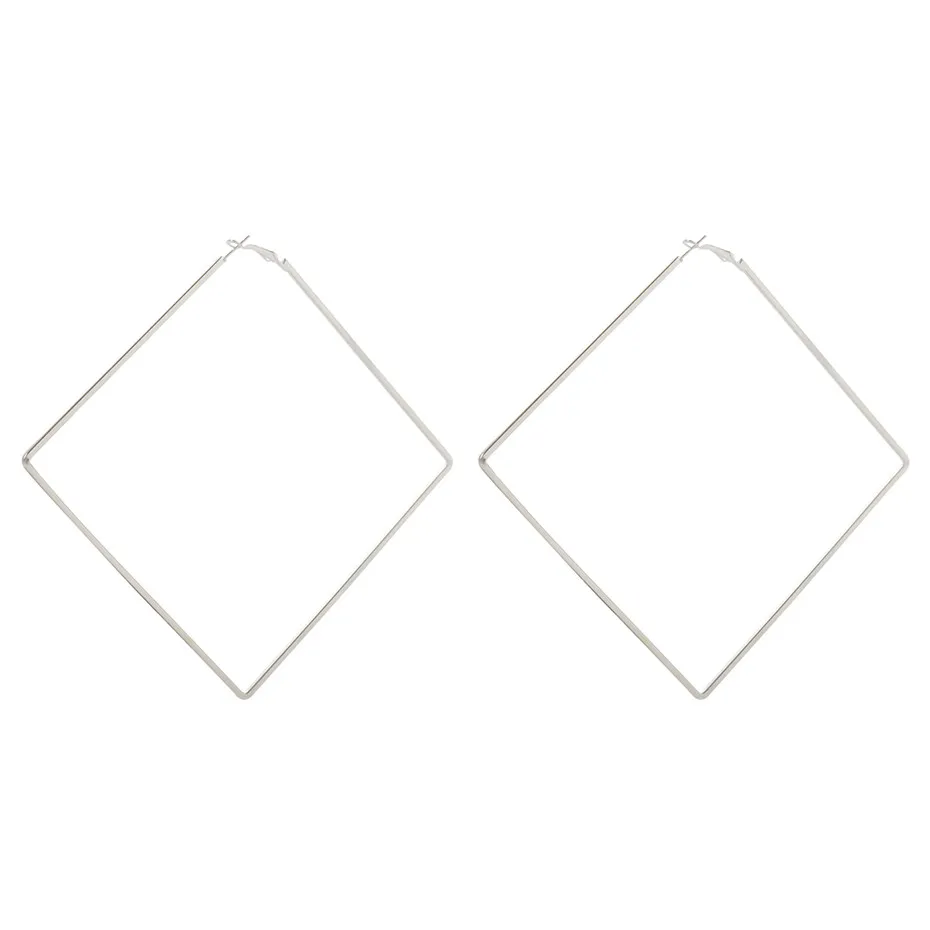05 Silver Панковское геометрическое Золотое кольцо, серьги, классические преувеличенные большие круглые серьги для женщин, ювелирные изделия для девушек, вечерние подарки - Окраска металла: 05 Silver