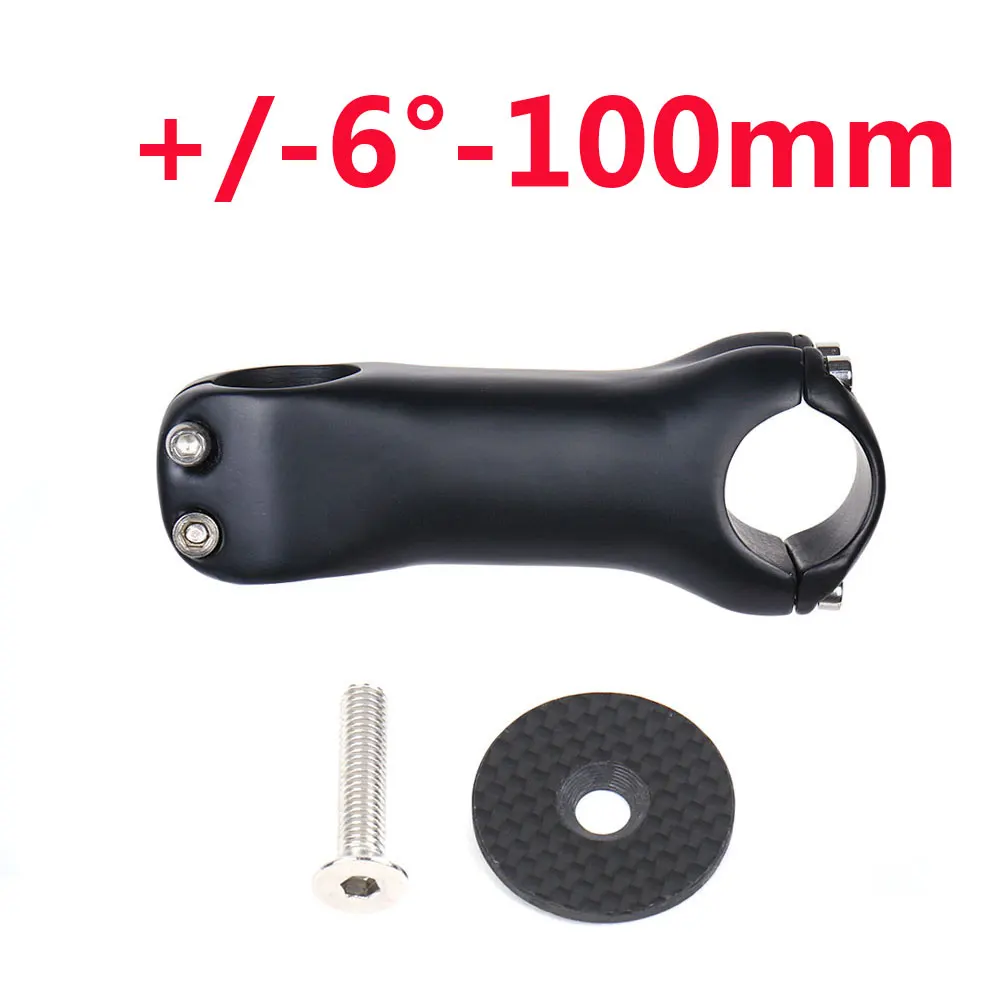 6degrees 100mm-2104 ELITA один углеродный MTB вынос руля UD 6 °/17 °-70/80/90/100/110/120/130 дорожный Руль Горный велосипед из углеродного волокна стержня 31,8 - Цвет: 6degrees 100mm-2104