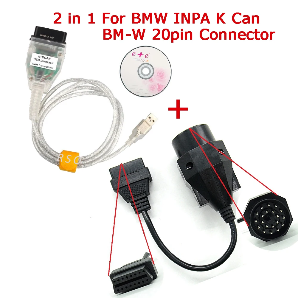 INPA K CAN Сканер кабель для BMW автомобильный считыватель переключатель DCAN USB