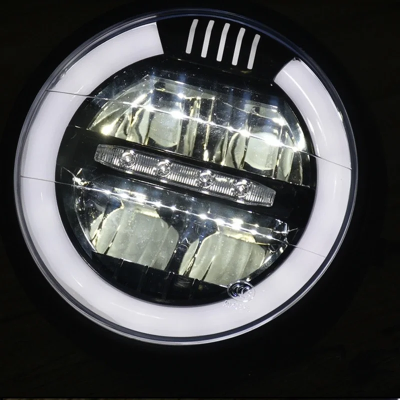 

6.5" Inch Retro Motorcycle Headlight Headlamp Halo Ring LED Daytime Running light For SUZUKI GN CHOPPER Cafe Racer Bobber