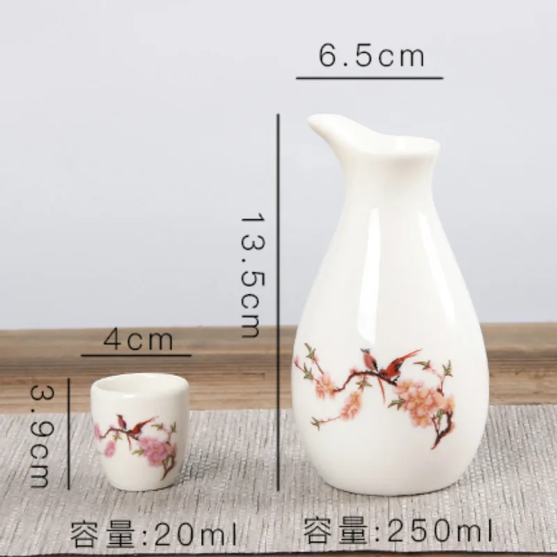 9 шт., набор саке, креативный Японский керамический винный набор, домашний утепленный винный стакан, керамический s, один горшок, два стекла es Sake, белый винный горшок
