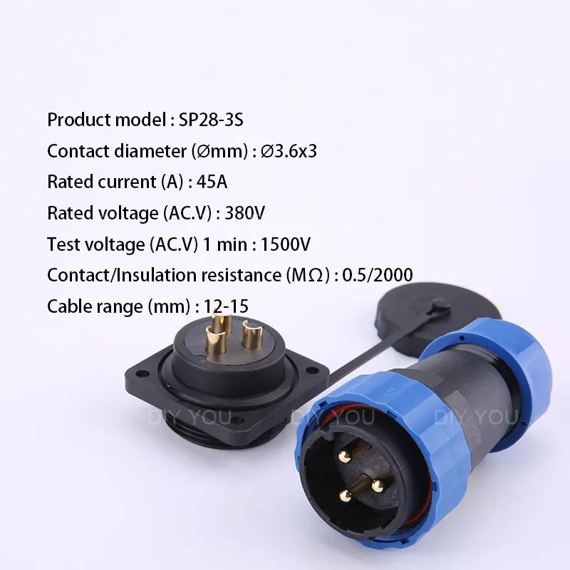SP28 квадратный Тип авиа разъем прямой Водонепроницаемый IP68 2/3/4/5/6/7/9/10/12/14/16/19/22/24/26Pin