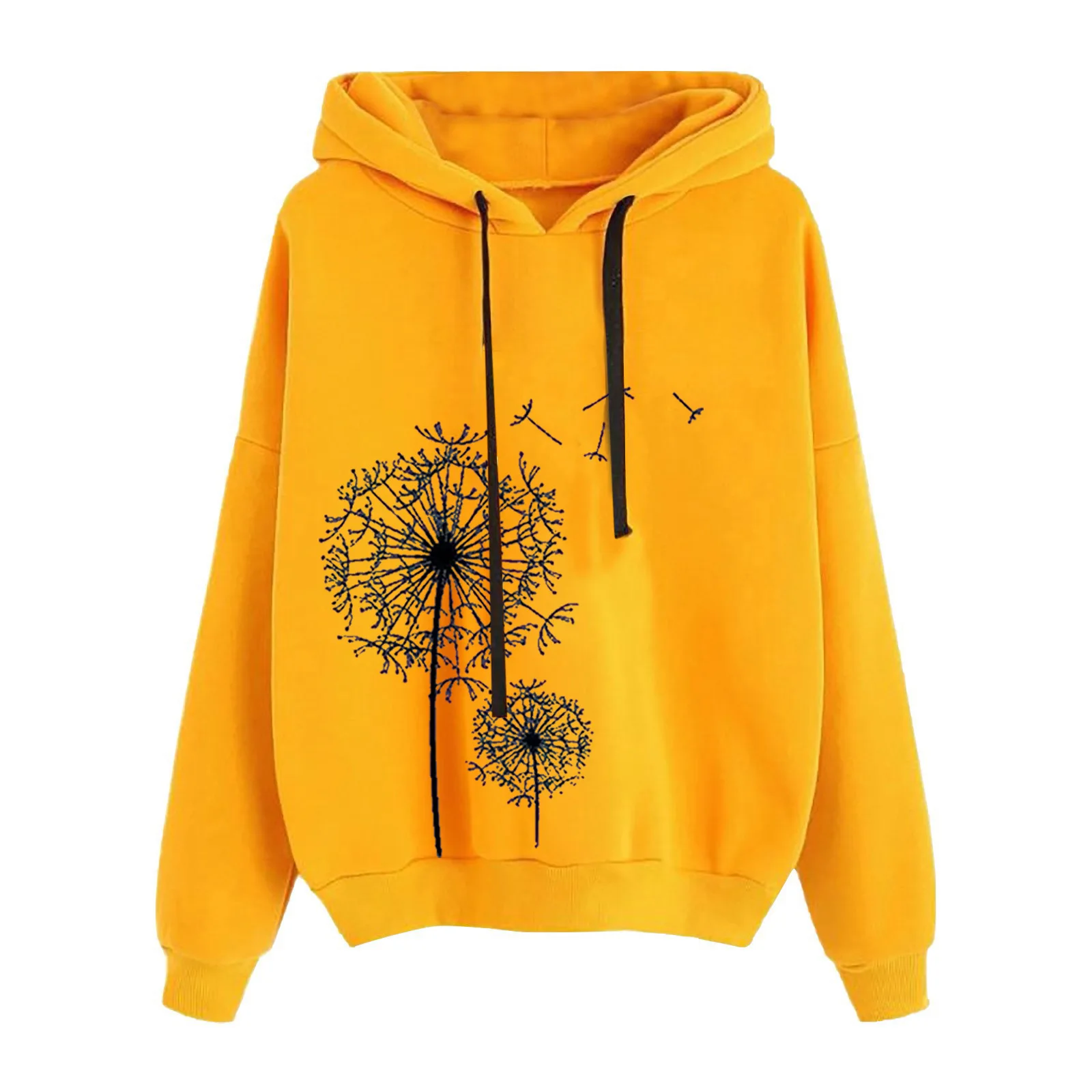 Dandelion Printed yellow Sweatshirt Hoodies 1