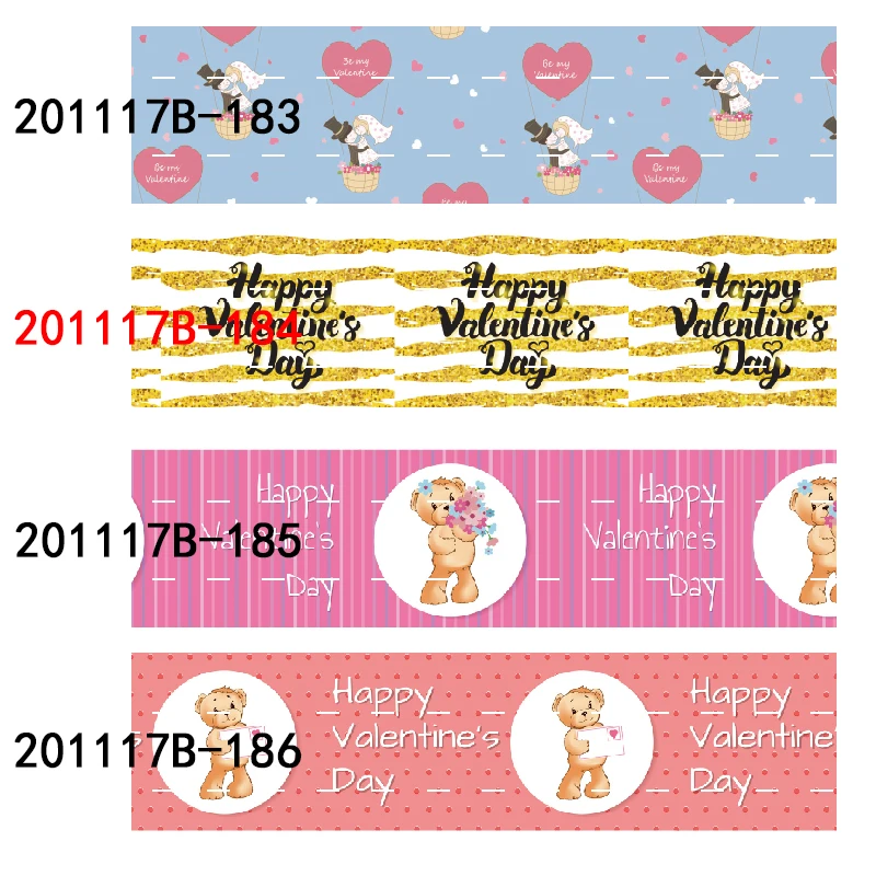 

happy Valentine's Day ribbon grosgrain printed FOE (50 yards/lot) New style 16MM 22MM 25MM 35MM 50MM 75MM