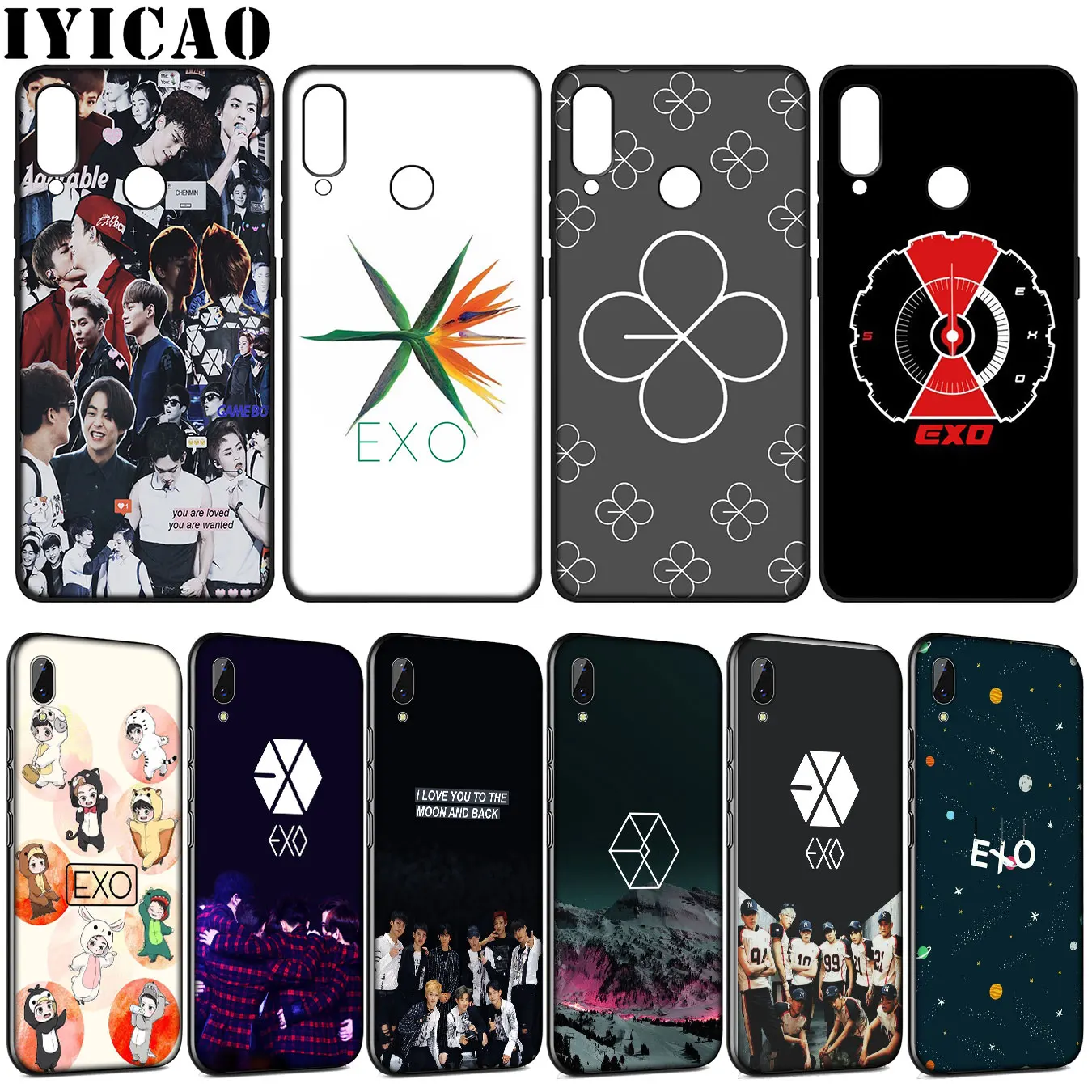 EXO счастливчик мягкий чехол для huawei Y9 Y7 Y6 Prime 2019 2018 Honor 20 10 9 9X 8C 8X8 Lite 7C 7X 7A Pro |