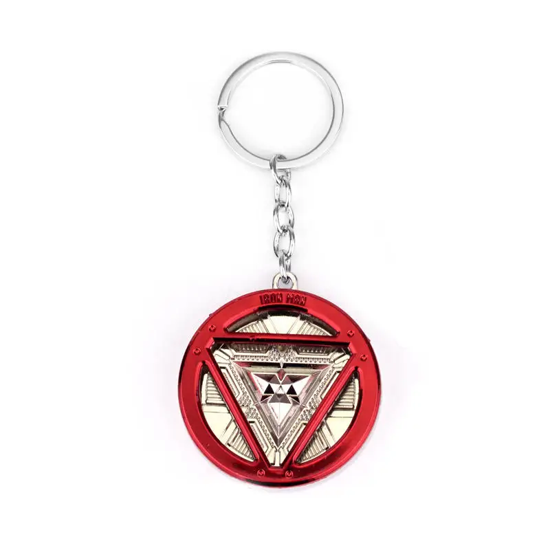 New Avengers Iron Man Glove Keychain Marvel Endgame Infinite Power Gauntlet Keyrings Key Chains Metal Pendant Christmas Jewelry - Цвет: Red