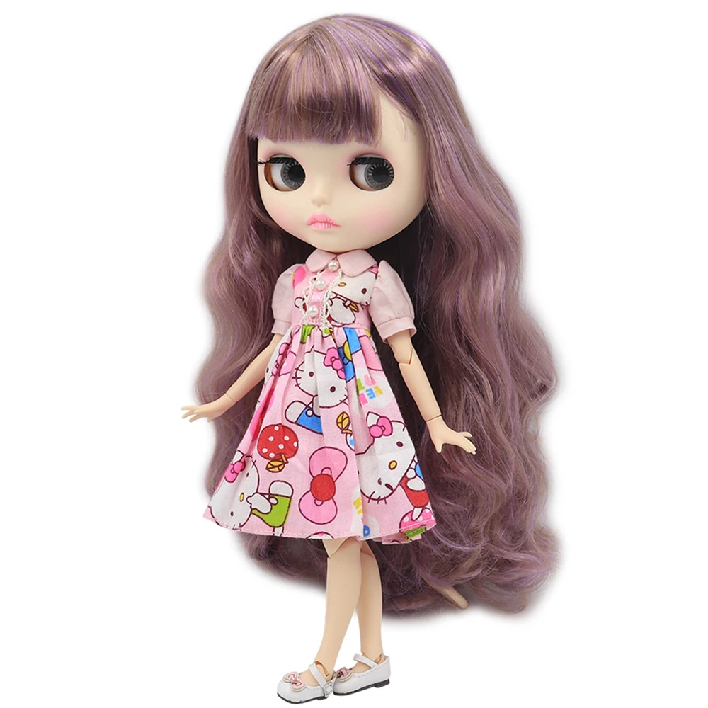 Ледяной DBS Blyth кукольные шарнирное тело новая матовая лицевая сторона белая кожа
