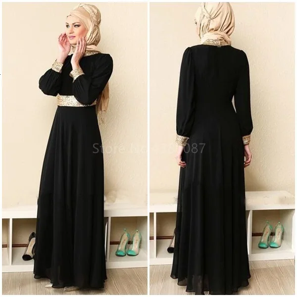 Malasia Arabic Muslim Traditional Costumes Women Abaya Solid Ankle-length Elegant Wedding Dress Islamic Ramadan Robe Clothing