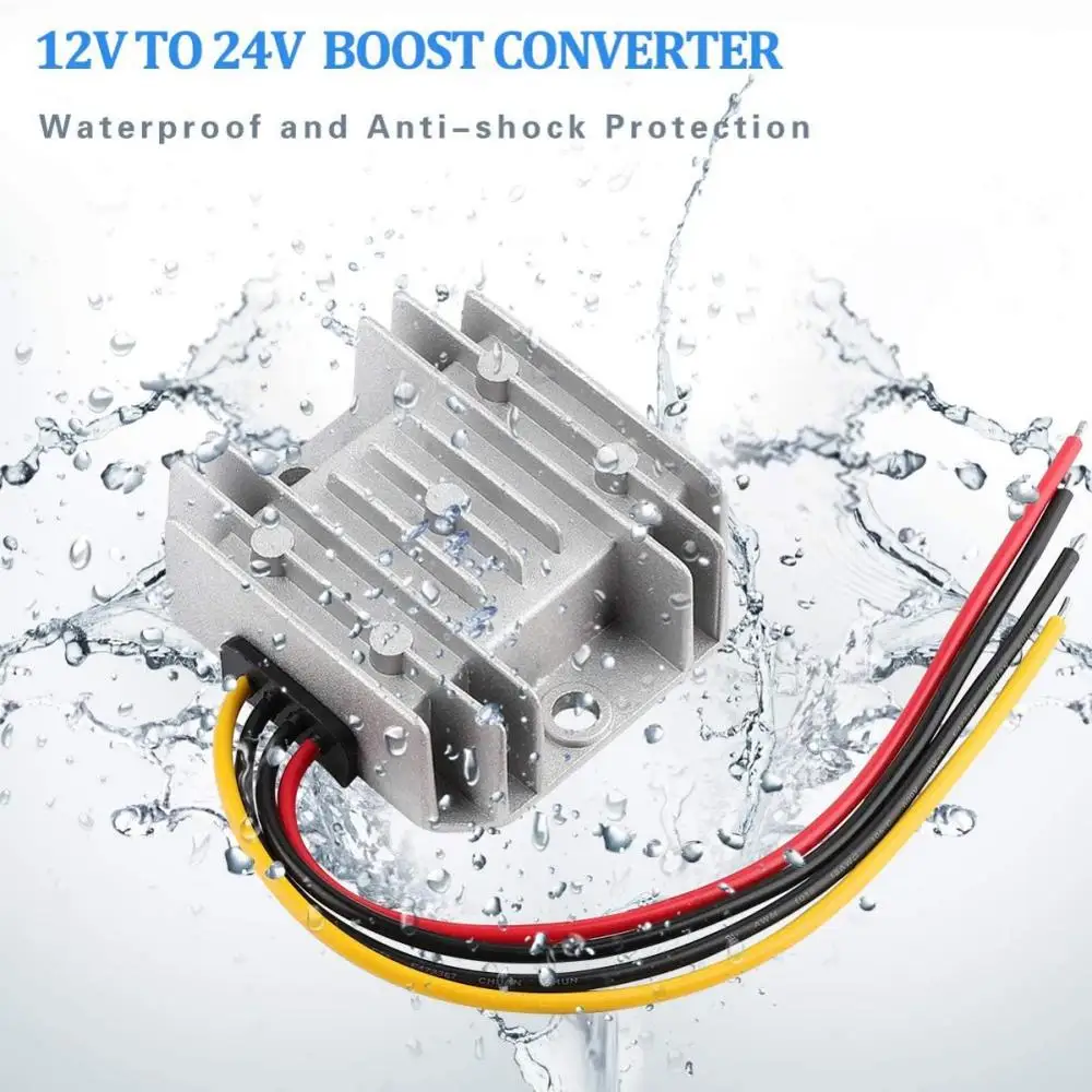 12V Step Up 24V 3A Power Module Voltage Regulator DC DC Boost Converter 72W Waterproof Transformer Power Supply 
