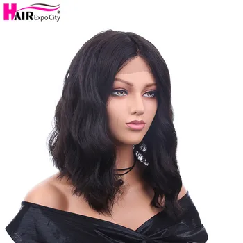 

16inch Short Bob Lace Front Wigs Body Wave Synthetic Hair Wig Brown Lace Front Wig For Black Women Heat Reaistant Hair Expo City