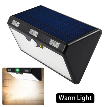 

Fence 6 Modes Solar Wall Light Backyard Patio Wide Angle Garden IP65 Waterproof 66LED Remote Control Human Sensor ABS Yard