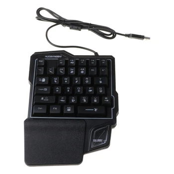 

K103 Gaming Keyboard One-Handed Mechanical Feeling Keyboard For Laptop Computer Portable Gamer Keyboard For PUBG Phone