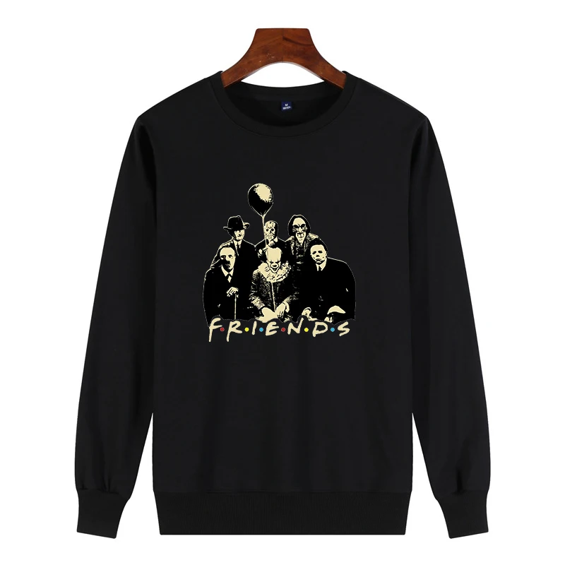 9631 Black Ужасы друзья Pennywise Майкл Майерс Джейсон Вурхиз Хэллоуин для женщин/мужчин свитер хлопок соответствующие повседневные унисекс пуловер - Цвет: 9631 Black