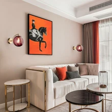 

Nordic Loft Glass Ball Wall Lights Lighting Modern Bedroom Bedside Wall Lamp for Living Room Hotel Aisle Home Indoor Decor Lamp