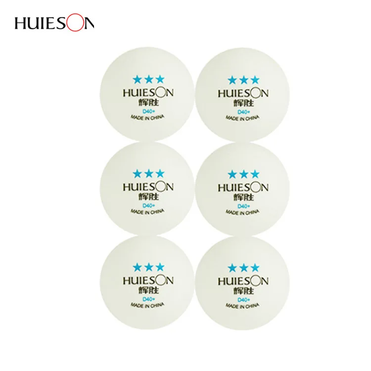 

6pcs 3 Star Table Tennis Balls D40+mm New Material ABS For Training Competition