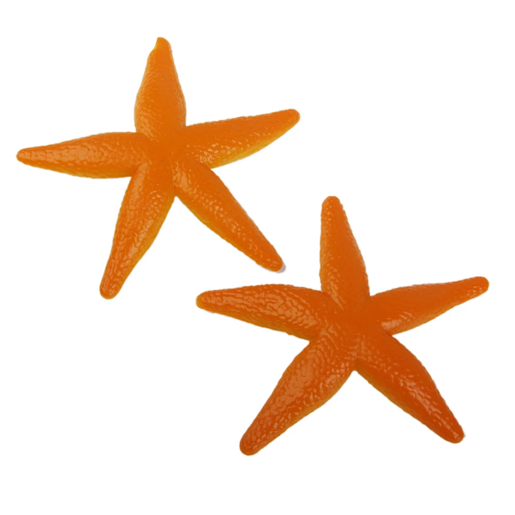 Lot 8 Plastic Starfish Tropical Luau Fish Tank Aquarium Ornament Party Favor