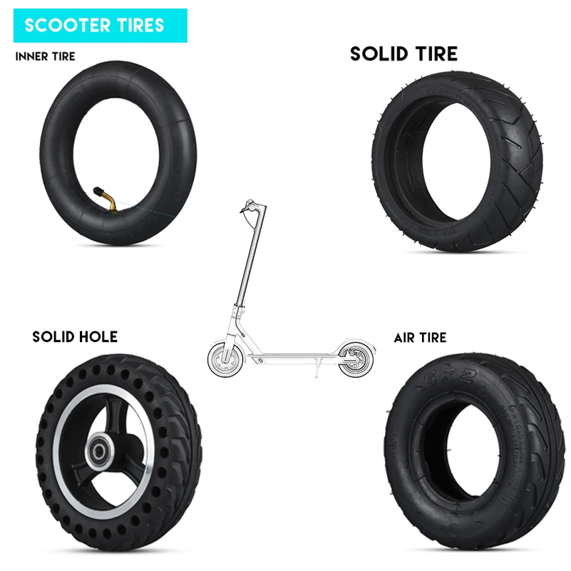 8.5//10 Inch Solid Tire Front//Rear Inner Tube for Xiaomi Mijia M365 Scooter Tire