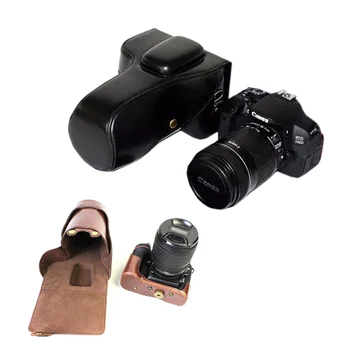 

PU Leather case Camera Bag Cover for Canon EOS Rebel T6i T6s T5i T4i T3i 750D 760D 700D 650D 600D DSLR protector pouch
