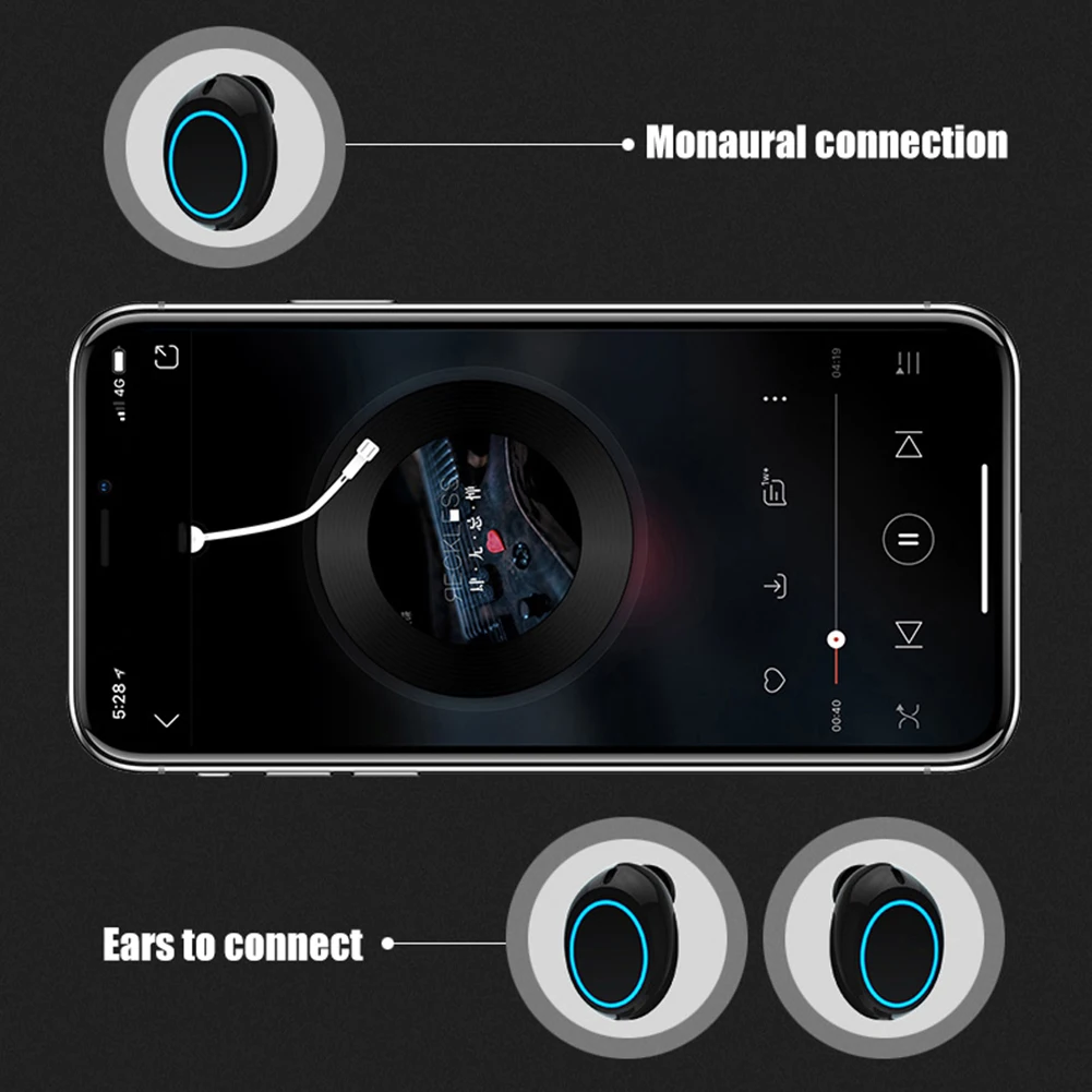 A2-TWS беспроводные Bluetooth громкой связи стерео бас спортивные наушники гарнитура