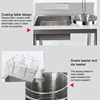 WK-800 Breading Table Commercial Stainless Steel Breading Table Fried Chicken Breading Machine Burger Shop Equipment 6