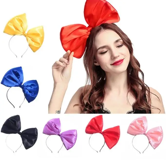 30 шт./лот DIY простой мульти ткани негабаритных бантом повязки для волос преувеличенные милые повязки для волос Инструменты для укладки волос аксессуары HA1481